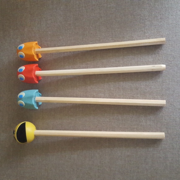 Pac-Man Pencils (Removeable Erasers) - Set of 4 - Picture 2 of 3